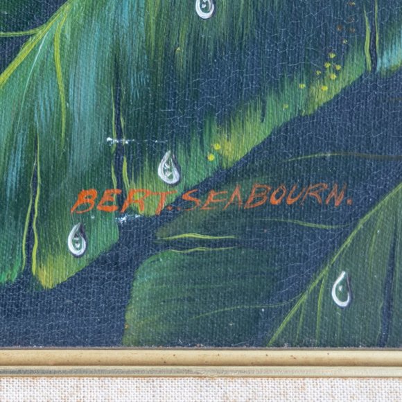 Signed Bert Seabourn Painting ā 20ā³Ć24ā³ Scarlet Macaws Wildlife - Picture 2 of 8